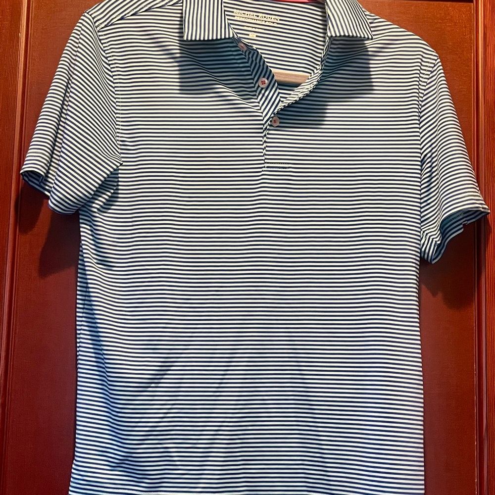 Boys Blue & Teal Striped Polo